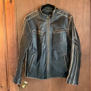 Vintage CCM Leather Moto Jacket